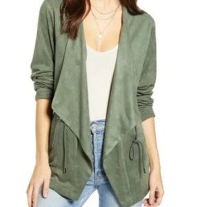 BLANK NYC Faux Suede Drapey Jacket